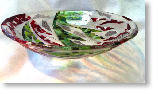 Green and Red Cast Bowl